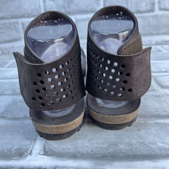 Pedro Garcia Verena Women’s 6.5/7 US -37.5 Chocolate Leather Ankle Cuff Sandals - Picture 6 of 12